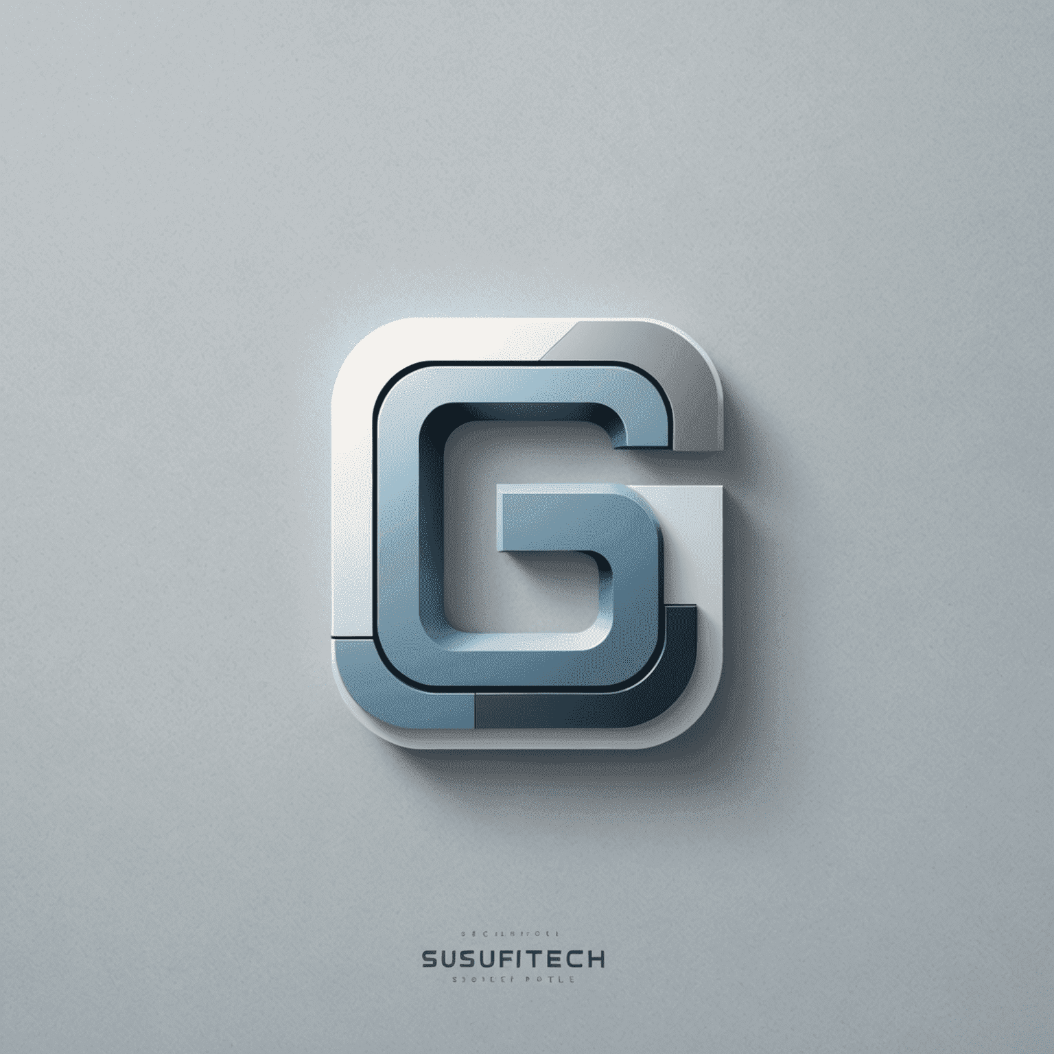 Soft_Tech logo: Un logotipo moderno y minimalista con letras estilizadas en azul brumoso y gris perla, que evoca una sensación de tecnología suave y amigable