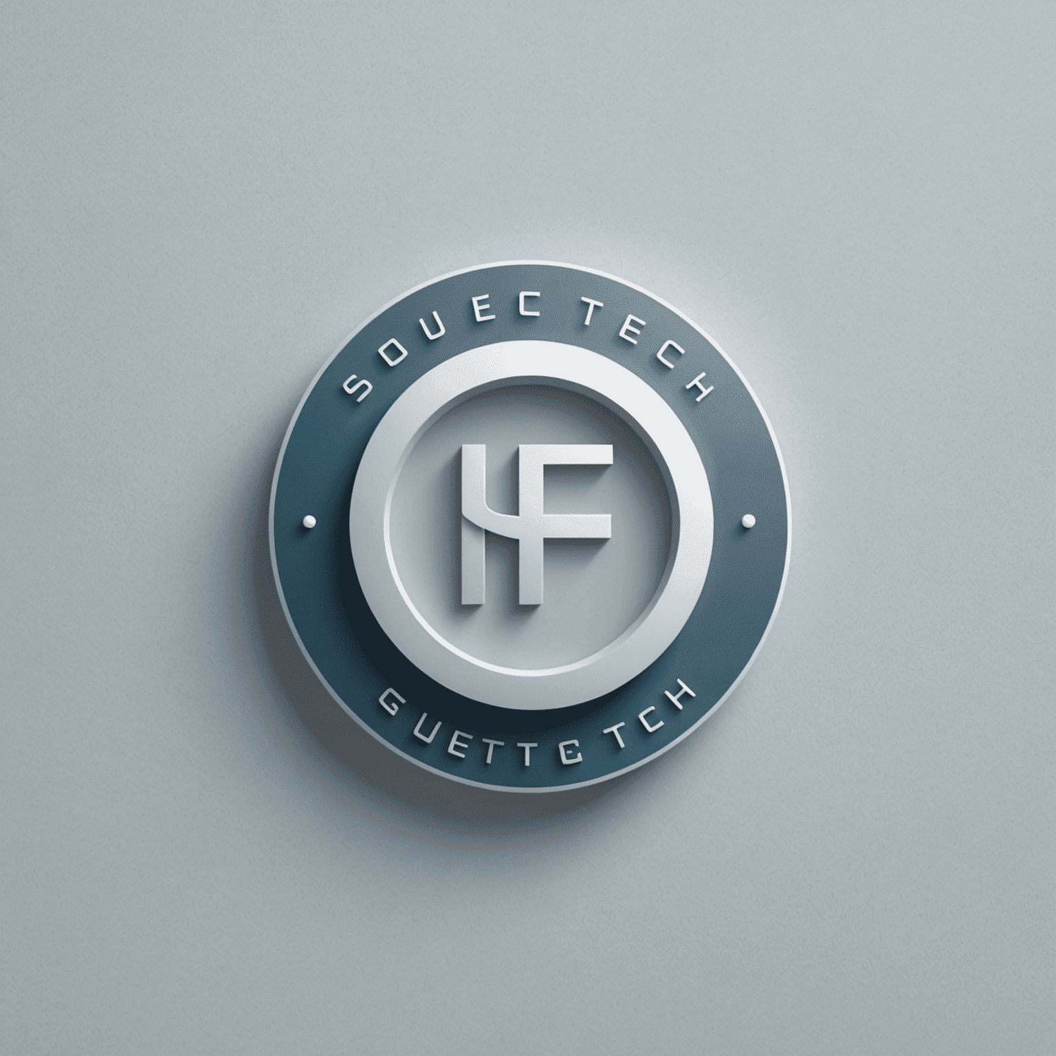 Soft_Tech logo: Un logotipo moderno y minimalista con letras estilizadas en azul brumoso y gris perla, que evoca una sensación de tecnología suave y amigable